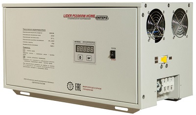 Стабилизатор напряжения Lider PS 12000SQ-PRO-15